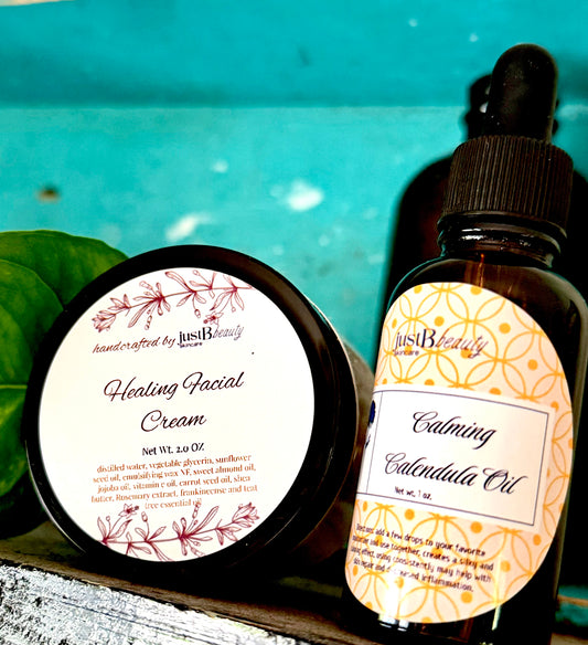 Healing Facial Combo - (2 oz moisturizer and 1 oz oil)